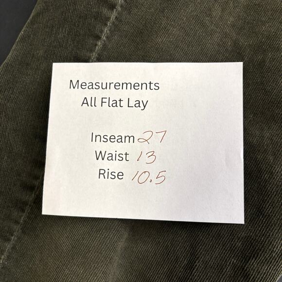 Talbots Olive Corduroy Straight Leg Pants jeans Slacks Womens 4 Neutrl Classic - Picture 5 of 5